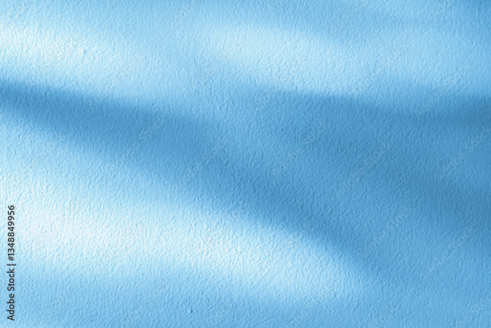 Poster blue background studio with gradient blurry light,shadow on concrete wall texture for product displa