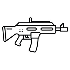 Tavor X95 gun , police weapon vector design, military vector design illustration.