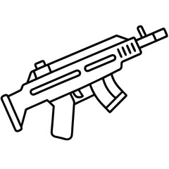 Tavor X95 gun , police weapon vector design, military vector design illustration.