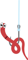 Worm on a hook