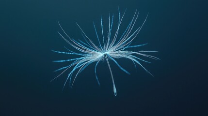Fototapeta premium Single Dandelion Seed in the Air