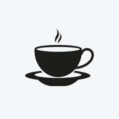 Coffee Cup Silhouette Vector on a white background
