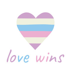 Colorful heart shape Intersex pride flag Happy pride day LGBTQIA community Pride Month Vector hand drawn doodle for posters, stickers, logo, cards