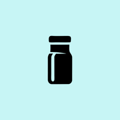 Minimalist Jar Silhouette Icon