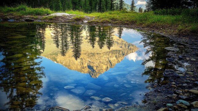 Nanga Parbat Adventure: Alpine Beauty Reflected in Pond at Fairy Meadows