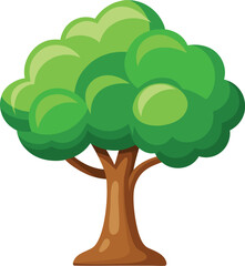 A detailed vector illustration of a tree with intricate branches and leaves.