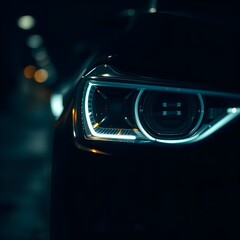 headlight of a car