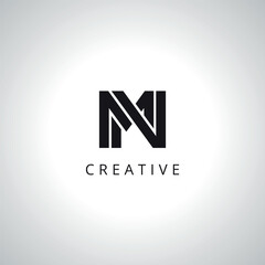 Creative Letter MN NM Monogram Logo Template With Vector Eps.