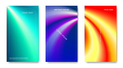 Obraz premium Three gradient backgrounds with luminate effect