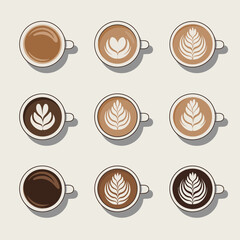 Mixed Coffee Types 3x3 Grid