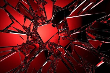 Computer-generated art highlighting fractured glass aesthetics