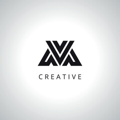 Creative Letter MV VM Monogram Logo Template With Vector Eps.