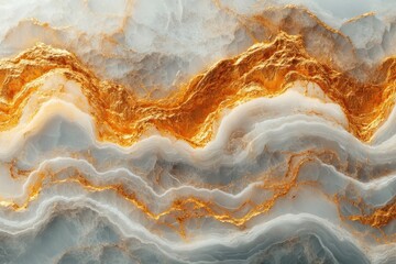 Fototapeta premium Elegant Abstract Art with Marble Texture and Gold Accents in Warm Colors