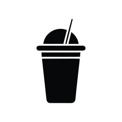 Smoothie Plastic Cup Icon – Simple & Clean Vector Illustration