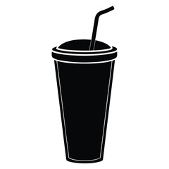 Smoothie Plastic Cup Icon – Simple & Clean Vector Illustration