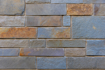 Granite stone wall with rusty and dark grey, Abstract geometric pattern, Modern marble building texture, Can be used as background for display or montage your products.