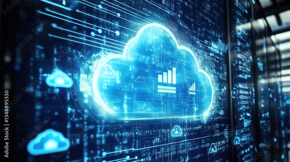Poster a cloud-based video conferencing system with high-tech security protocols.