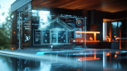 Smart Home Technology: Futuristic House Design Interface