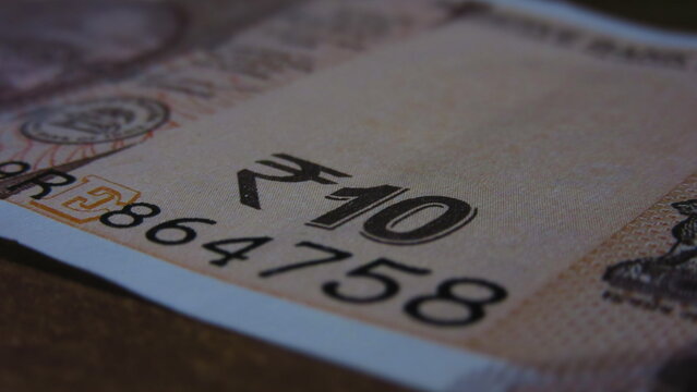 Indian Ruppee 10 Bill