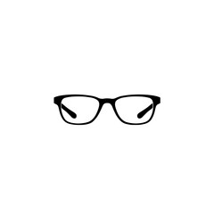 Fototapeta premium Black glasses icon minimalist design on white background 