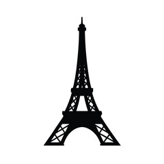 Obraz premium Eiffel Tower Silhouette - Clean Vector Illustration