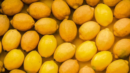 fruit pattern ripe yellow lemons
