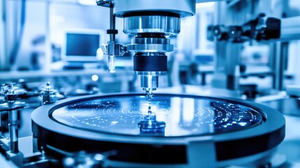 A factory producing high-quality optical glass for scientific instruments.