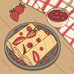 Vector illustration of a delicious pizza with cheese, pepperoni, and mushrooms, isolated on a white background, perfect for food-related themes like Italian meals and pizzerias