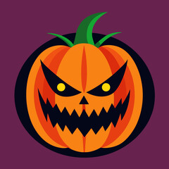 Halloween spooky pumpkin character art vector design