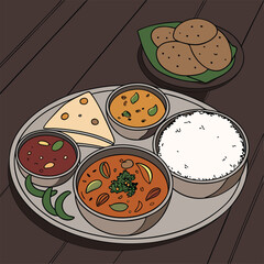 Delicious Italian pizza with cheese, tomato, pepperoni, sausage, and vegetables on a plate, perfect for a tasty meal or snack