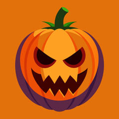 Halloween spooky pumpkin character art vector design