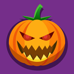 Halloween spooky pumpkin character art vector design