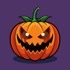 Halloween spooky pumpkin character art vector design