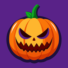 Halloween spooky pumpkin character art vector design