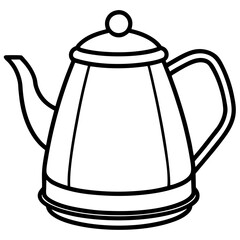 Geometric Kettle Line Art Style