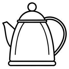 Geometric Kettle Line Art Style