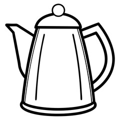 Geometric Kettle Line Art Style