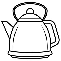Geometric Kettle Line Art Style