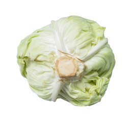 Fototapeta premium top view of cabbage isolated on white background