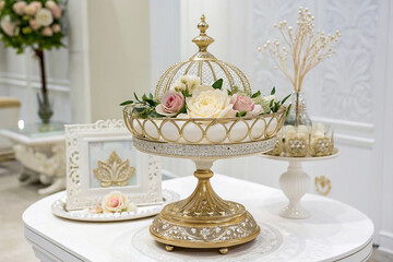 Elegant Decorative Centerpiece Showcased on a Clean White Background