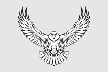 Eagle Head Silhouette Vector
