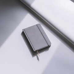 Small blank spiral notebook background for mockup