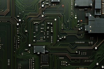 Fototapeta premium Electrical circuit board electronics motherboard backgrounds.