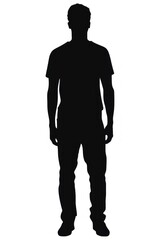 Man silhouette clothing apparel.