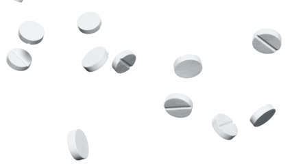 pill tablets overlay 3D render