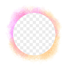 watercolor round frame artistic border