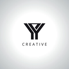 Abstract Letter YY Monogram Logo Template With Vector Eps.