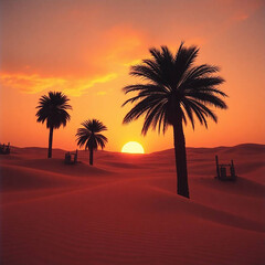 sunset on the beach