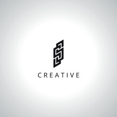 Abstract Letter S SS Monogram Logo Template With Vector Eps.