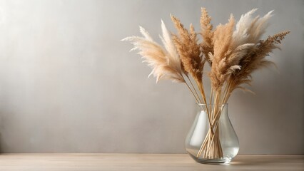 ears of wheat in a glass jar